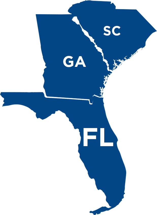 Florida, Georgia, South Carolina